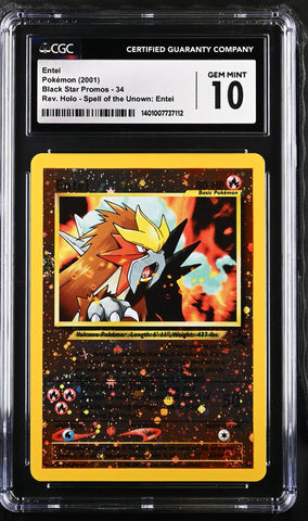 Entei #34 2001 Black Star Promos CGC 10