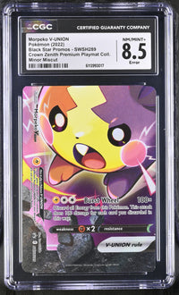 Morpeko V-UNION #SWSH289 2022 Black Star Promos CGC 8.5 Miscut Error