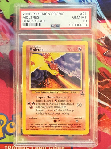 Moltres #21 2000 Pokemon Promo Black Star PSA 10
