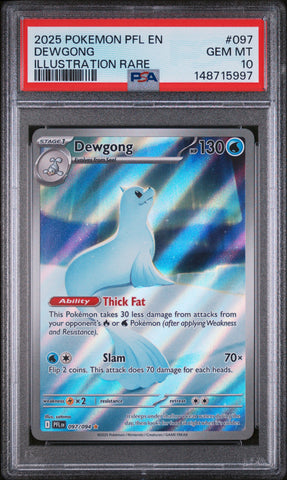 Dewgong #097 2025 Pokemon Pfl En-Phantasmal Flames PSA 10