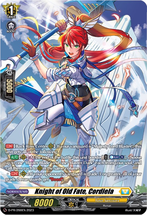 Knight of Old Fate, Cordiela (D-PR/260EN) [Promo Cards]