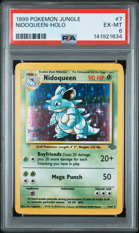 Nidoqueen-Holo #7 1999 Pokemon Jungle PSA 6