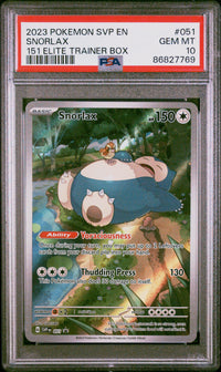 Snorlax #051 2023 Pokemon Svp En-Sv Black Star Promo PSA 10