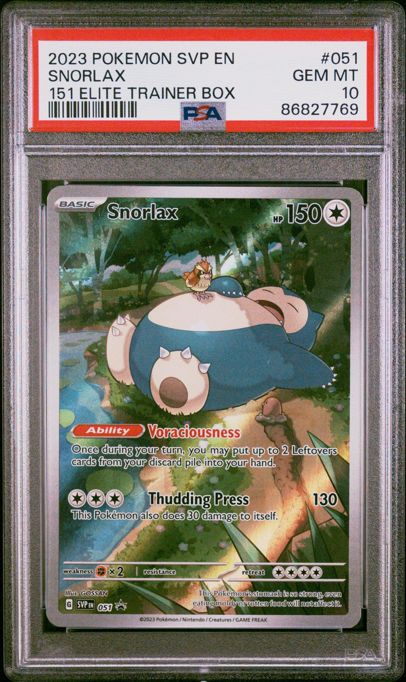 Snorlax #051 2023 Pokemon Svp En-Sv Black Star Promo PSA 10
