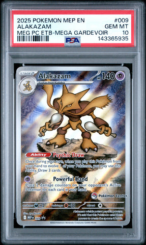 Alakazam #009 2025 Pokemon Mep En-Me Black Star Promo PSA 10