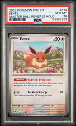 Eevee #074 2025 Pokemon Pre En-Prismatic Evolutions PSA 10