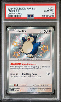 Snorlax #202 2024 Pokemon Paf En-Paldean Fates PSA 10 a