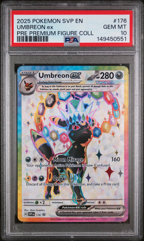 Umbreon Ex #176 2025 Pokemon Svp En-Sv Black Star Promo PSA 10