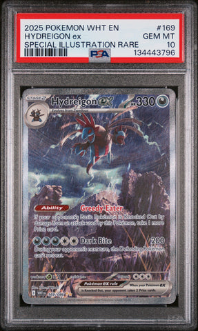Hydreigon Ex #169 2025 Pokemon Wht En-White Flare PSA 10