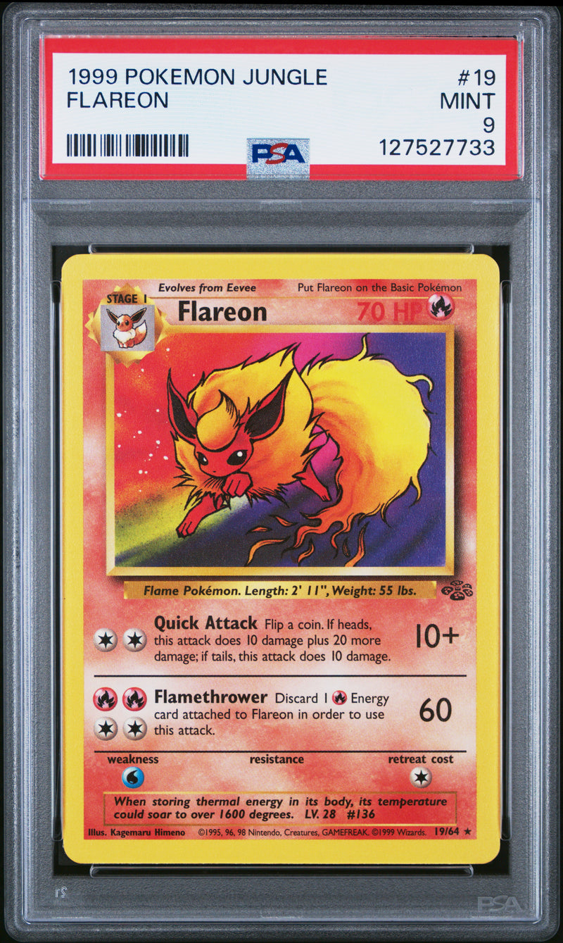 Flareon #19 1999 Pokemon Jungle PSA 9