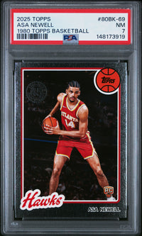 Asa Newell #80BK-69 2025 Topps 1980-81 Topps Basketball PSA 7