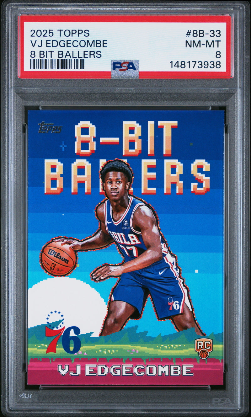 Vj Edgecombe #8B-33 2025 Topps 8 Bit Ballers PSA 8