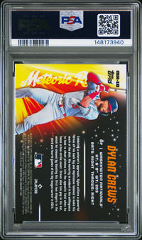 Dylan Crews #10 2025 Bowman Chrome Mega Box Meteoric Rise PSA 8