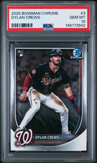Dylan Crews #3 2025 Bowman Chrome PSA 10