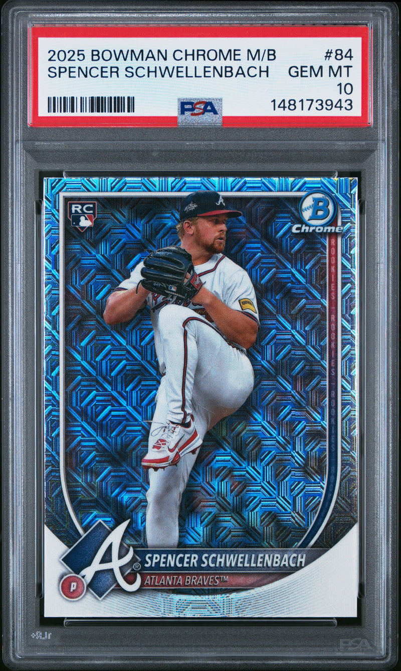 Spencer Schwellenbach #84 2025 Bowman Chrome Mega Box PSA 10