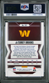 Ja'Corey Brooks #157 2025 Panini Donruss Elite PSA 10 Status Metallic Orange