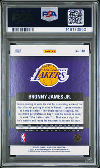 Bronny James Jr. #118 2024 Panini Revolution PSA 8 Astro