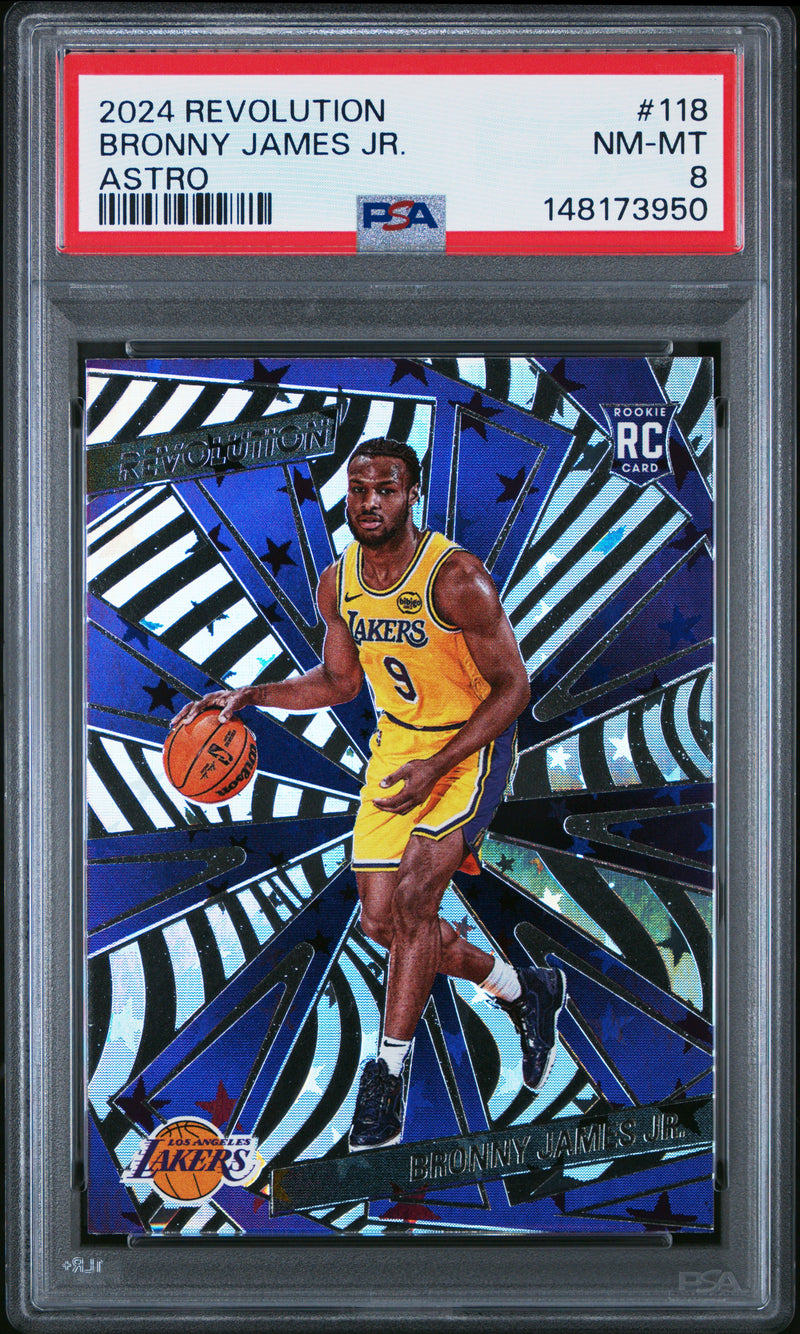 Bronny James Jr. #118 2024 Panini Revolution PSA 8 Astro