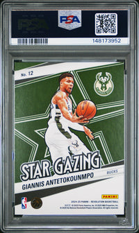 Giannis Antetokounmpo #12 2024 Panini Revolution Star Gazing PSA 8
