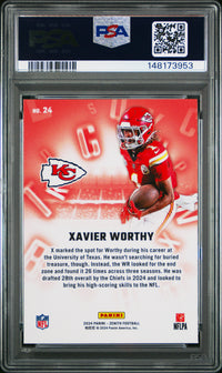 Xavier Worthy #24 2024 Panini Zenith A To Z PSA 10