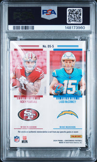 Pearsall/Mcconkey #5 2024 Panini Contenders Rookie Ticket Dual Swatches PSA 9