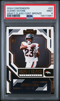 Audric Estime #22 2024 Panini Contenders Draft Class PSA 9 Bronze
