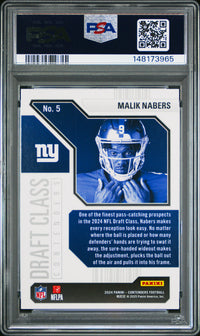 Malik Nabers #5 2024 Panini Contenders Draft Class Contenders PSA 8