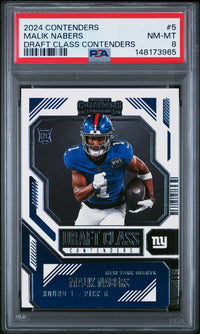 Malik Nabers #5 2024 Panini Contenders Draft Class Contenders PSA 8