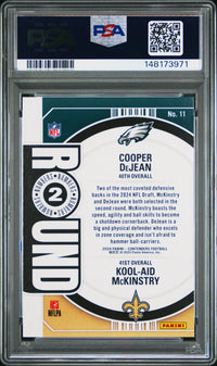 Dejean/Mckinstry #11 2024 Panini Contenders Round Numbers PSA 9