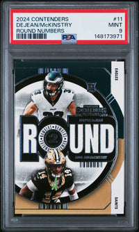 Dejean/Mckinstry #11 2024 Panini Contenders Round Numbers PSA 9