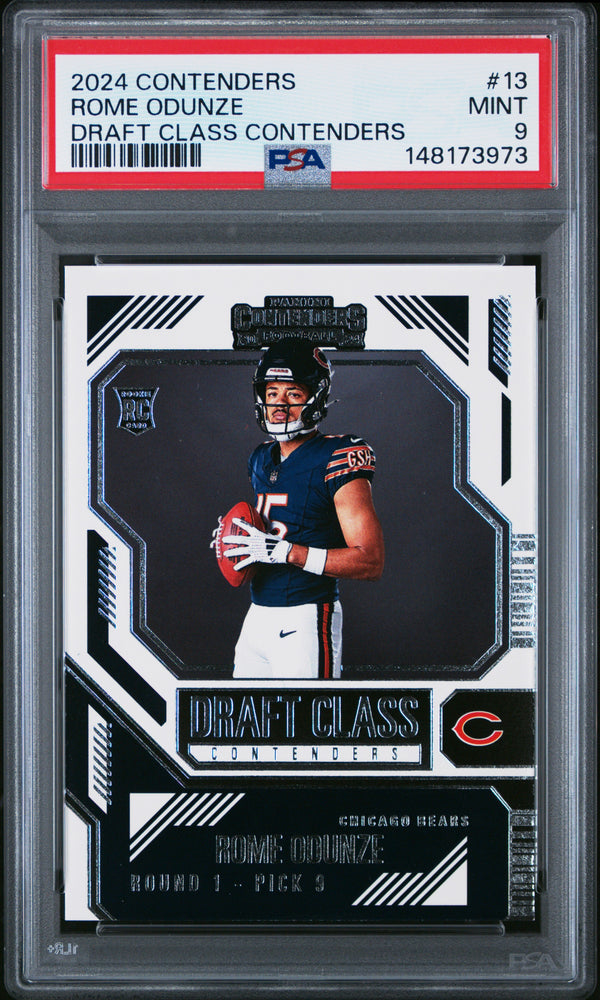 Rome Odunze #13 2024 Panini Contenders Draft Class Contenders PSA 9