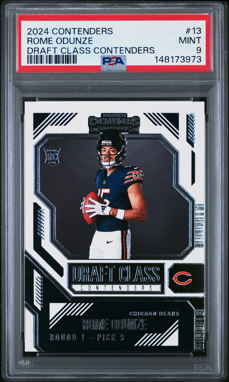 Rome Odunze #13 2024 Panini Contenders Draft Class Contenders PSA 9