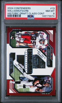 Williams/Favre #13 2024 Panini Contenders Historic Draft Class Contenders PSA 8