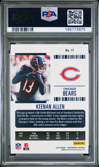 Keenan Allen #17 2024 Panini Contenders PSA 10 Red Game Ticket
