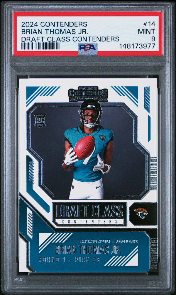 Brian Thomas Jr. #14 2024 Panini Contenders Draft Class Contenders PSA 9