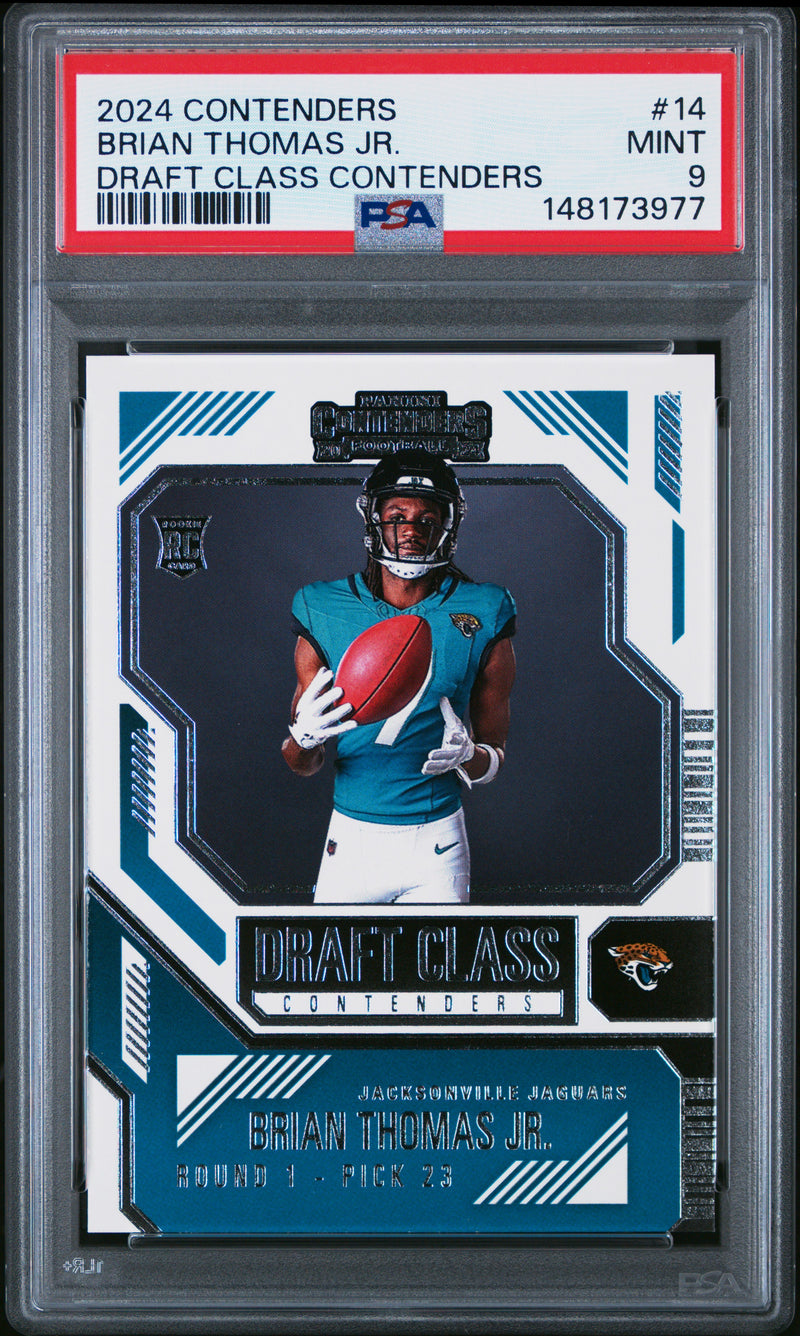 Brian Thomas Jr. #14 2024 Panini Contenders Draft Class Contenders PSA 9