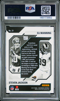 Manning/Jackson #21 2024 Panini Contenders Historic Draft Class PSA 8