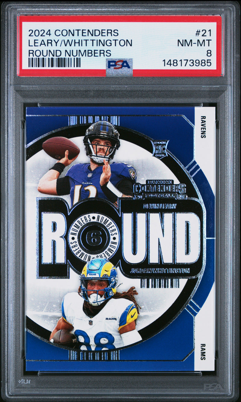 Leary/Whittington #21 2024 Panini Contenders Round Numbers PSA 8
