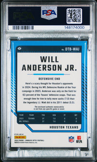Will Anderson Jr. #DTBWAJ 2024 Panini Donruss Optic Donruss Threads PSA 9