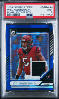 Will Anderson Jr. #DTBWAJ 2024 Panini Donruss Optic Donruss Threads PSA 9