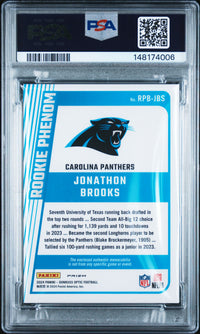 Jonathon Brooks #RPBJBS 2024 Panini Donruss Optic Rookie Phenoms Relics PSA 9