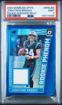 Jonathon Brooks #RPBJBS 2024 Panini Donruss Optic Rookie Phenoms Relics PSA 9