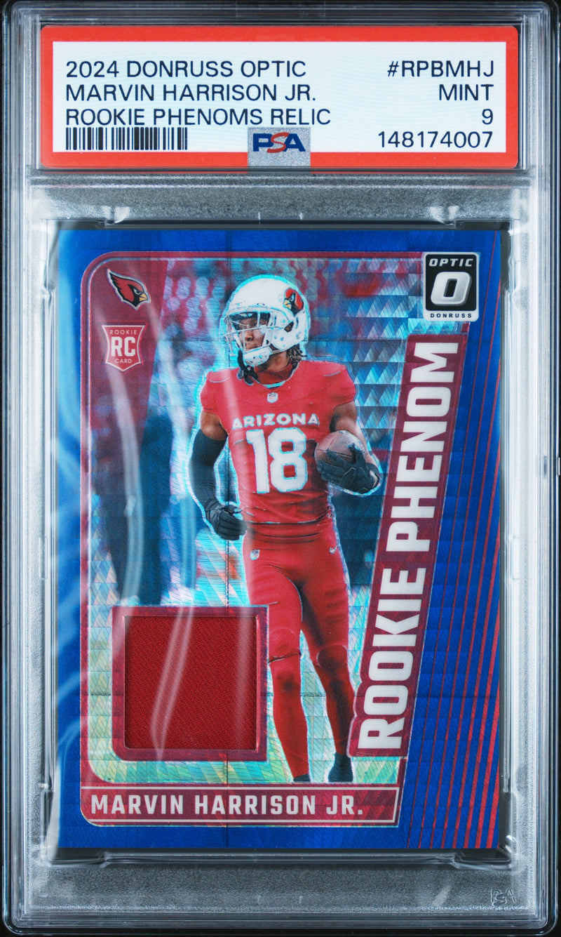 Marvin Harrison Jr. #RPBMHJ 2024 Panini Donruss Optic Rookie Phenoms PSA 9