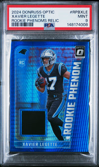 Xavier Legette #RPBXLE 2024 Panini Donruss Optic Rookie Phenoms Relics PSA 9