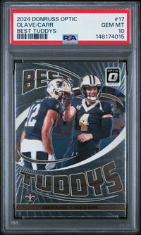 Olave/Carr #17 2024 Panini Donruss Optic Best Tuddys PSA 10