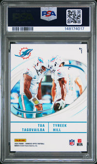 Tagovailoa/Hill #1 2024 Panini Donruss Optic Best Tuddys PSA 10