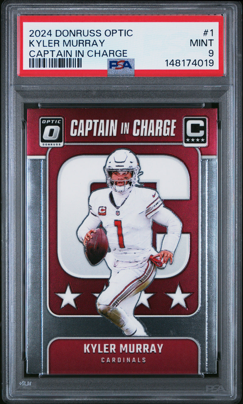 Kyler Murray #1 2024 Panini Donruss Optic Captain In Charge PSA 9