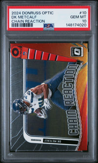 Dk Metcalf #10 2024 Panini Donruss Optic Chain Reaction PSA 10