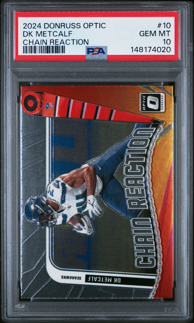 Dk Metcalf #10 2024 Panini Donruss Optic Chain Reaction PSA 10