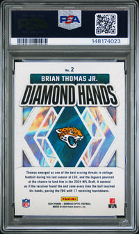 Brian Thomas Jr. #2 2024 Panini Donruss Optic Diamond Hands PSA 9
